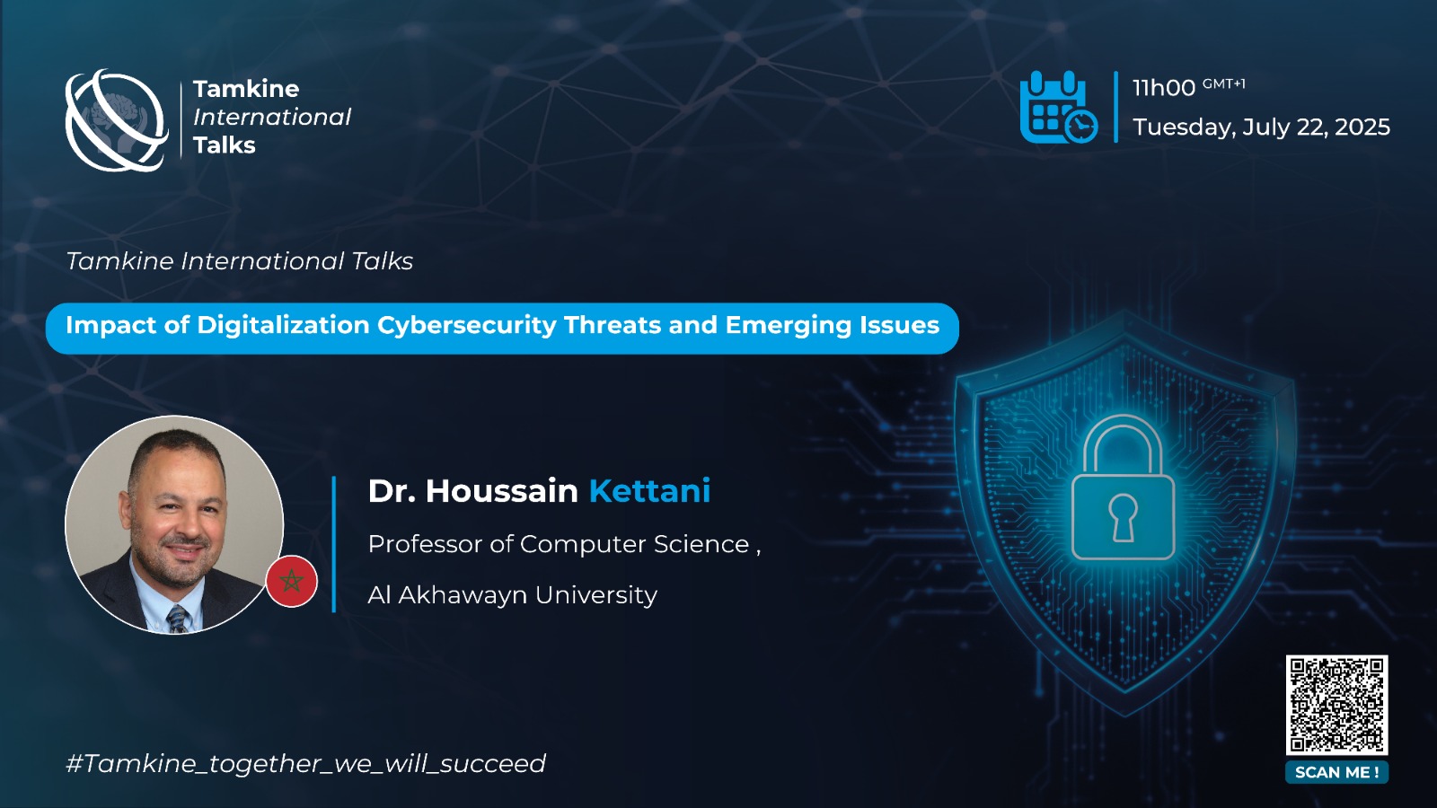 « Impact de la numérisation, des menaces de cybersécurité et des enjeux émergents » – Par le Professeur Houssain Kettani